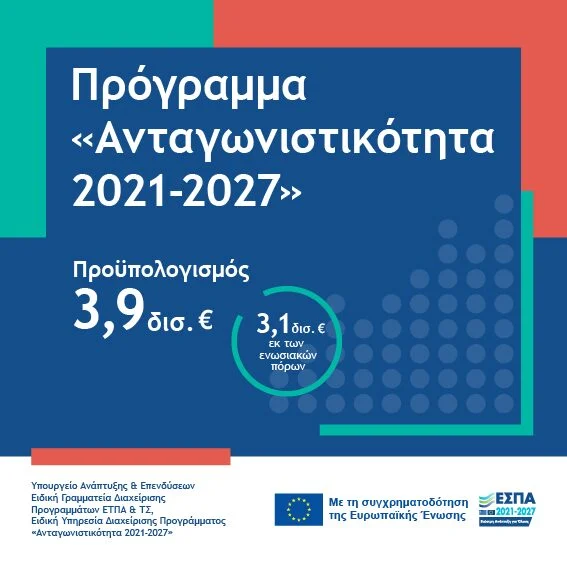 The Program of the new NSRF "Competitiveness 2021-2027" was approved with 3.9 billion euros